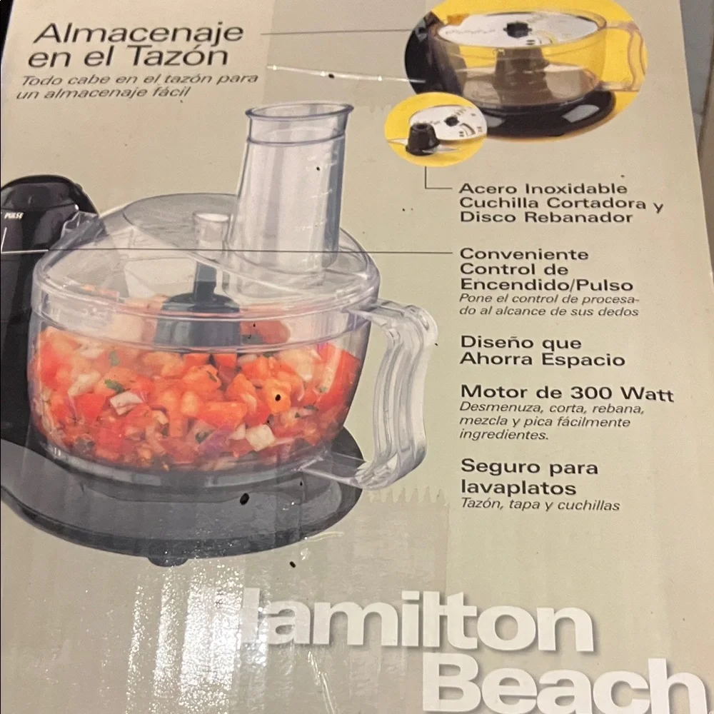 Hamilton Beach Black and Clear Food Processor